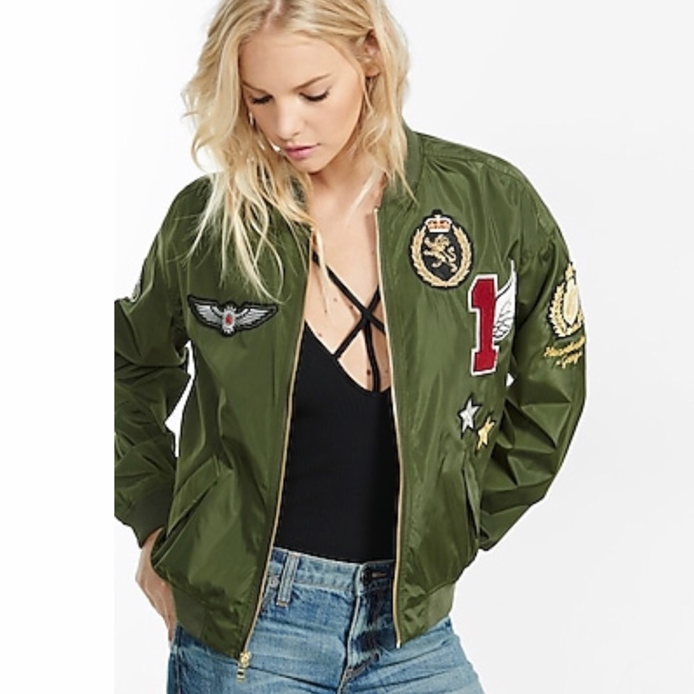 Green bomber jacket